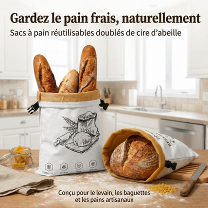 Le sac à pain naturel qui garde votre pain moelleux plusieurs jours