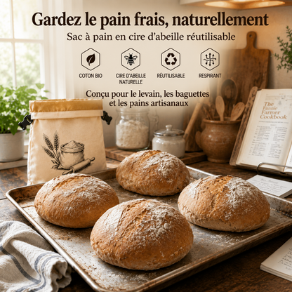 Le sac à pain naturel qui garde votre pain moelleux plusieurs jours